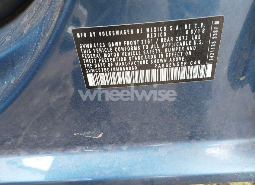 Photo 9 of 2019 Volkswagen Jetta 1.4T R-LINE/1.4T S/1.4T SE (VIN 3VWC57BU1KM056050)