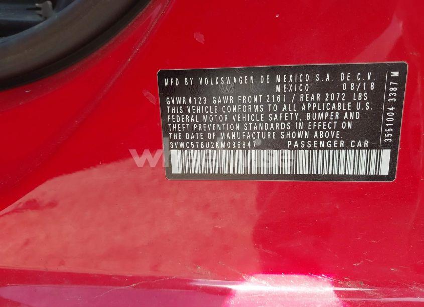 Photo 9 of 2019 Volkswagen Jetta 1.4T R-LINE/1.4T S/1.4T SE (VIN 3VWC57BU2KM096847)