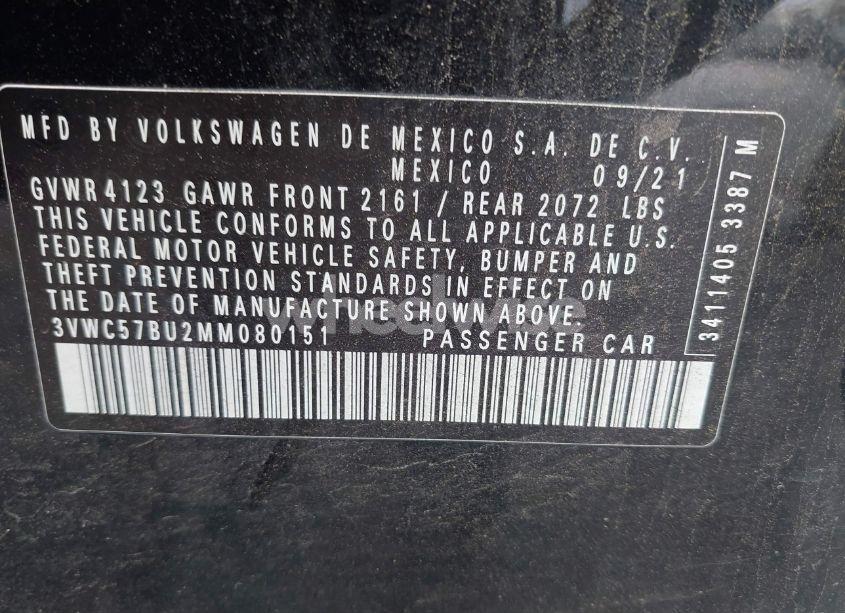 Photo 9 of 2021 Volkswagen Jetta 1.4T R-LINE/1.4T S/1.4T SE (VIN 3VWC57BU2MM080151)
