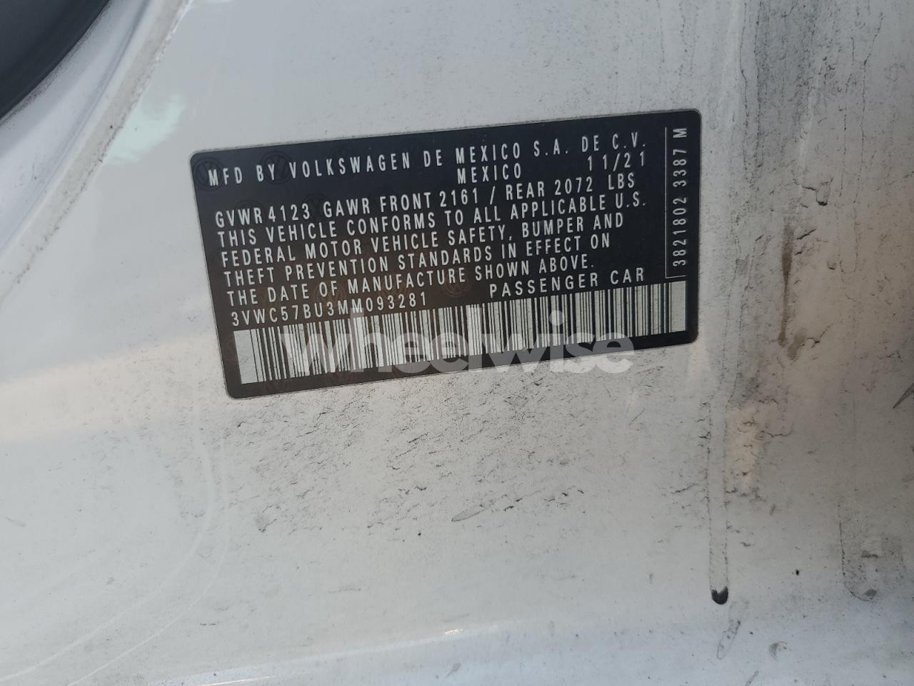 Photo 12 of 2021 VOLKSWAGEN JETTA S (VIN 3VWC57BU3MM093281)