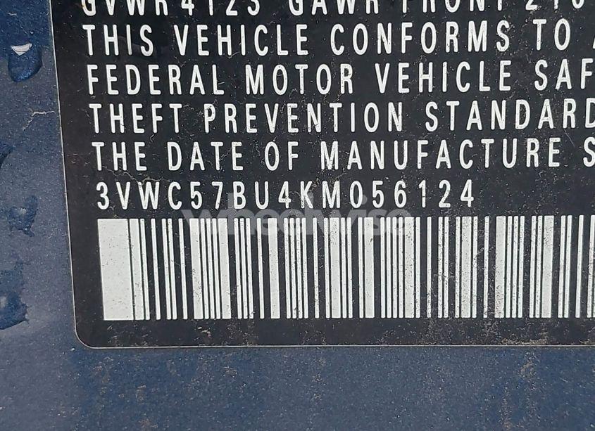 Photo 9 of 2019 Volkswagen Jetta (VIN 3VWC57BU4KM056124)