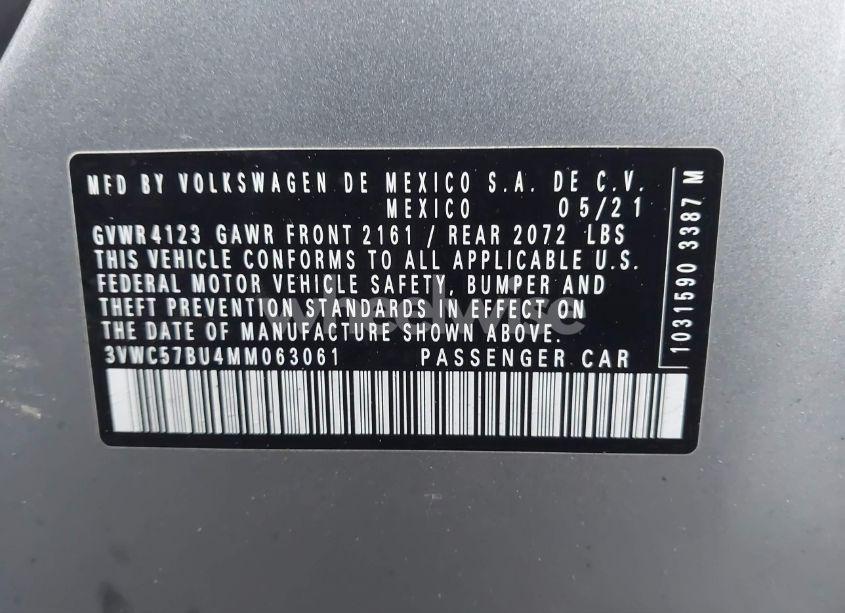 Photo 9 of 2021 Volkswagen Jetta N/A (VIN 3VWC57BU4MM063061)