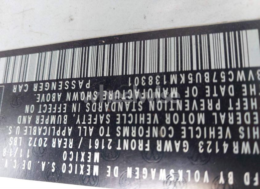 Photo 9 of 2019 Volkswagen Jetta 1.4T R-LINE/1.4T S/1.4T SE (VIN 3VWC57BU5KM138301)