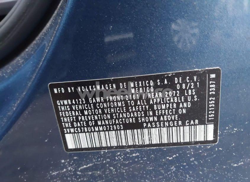 Photo 9 of 2021 Volkswagen Jetta 1.4T R-LINE/1.4T S/1.4T SE (VIN 3VWC57BU5MM072903)
