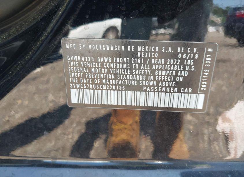 Photo 9 of 2019 Volkswagen Jetta 1.4T R-LINE/1.4T S/1.4T SE (VIN 3VWC57BU6KM220196)