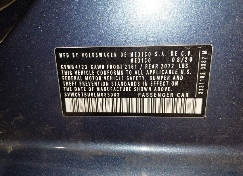 Photo 9 of 2020 Volkswagen Jetta 1.4T R-LINE/1.4T S/1.4T SE (VIN 3VWC57BU6LM083083)