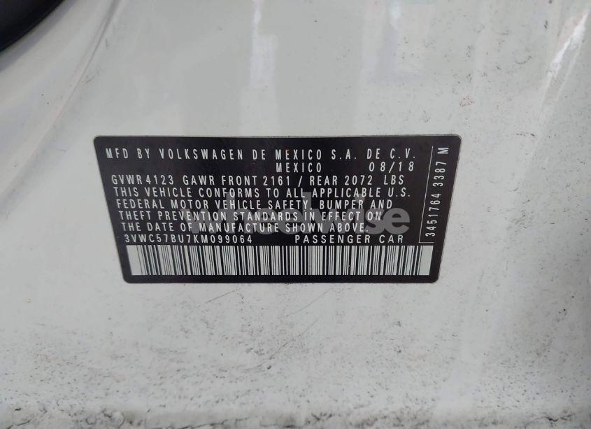 Photo 9 of 2019 Volkswagen Jetta 1.4T R-LINE/1.4T S/1.4T SE (VIN 3VWC57BU7KM099064)