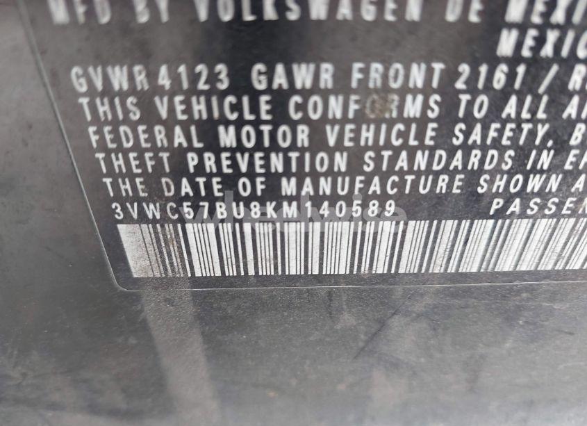 Photo 9 of 2019 Volkswagen Jetta 1.4T R-LINE/1.4T S/1.4T SE (VIN 3VWC57BU8KM140589)