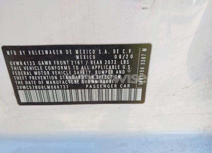 Photo 9 of 2020 Volkswagen Jetta 1.4T R-LINE/1.4T S/1.4T SE (VIN 3VWC57BU8LM088737)