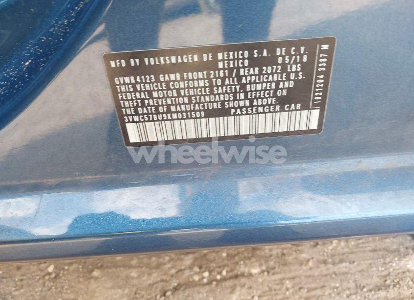 Photo 9 of 2019 Volkswagen Jetta (VIN 3VWC57BU9KM031509)