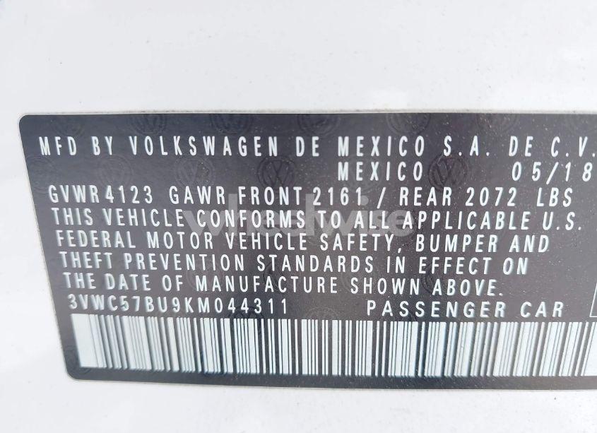 Photo 9 of 2019 Volkswagen Jetta 1.4T R-LINE/1.4T S/1.4T SE (VIN 3VWC57BU9KM044311)
