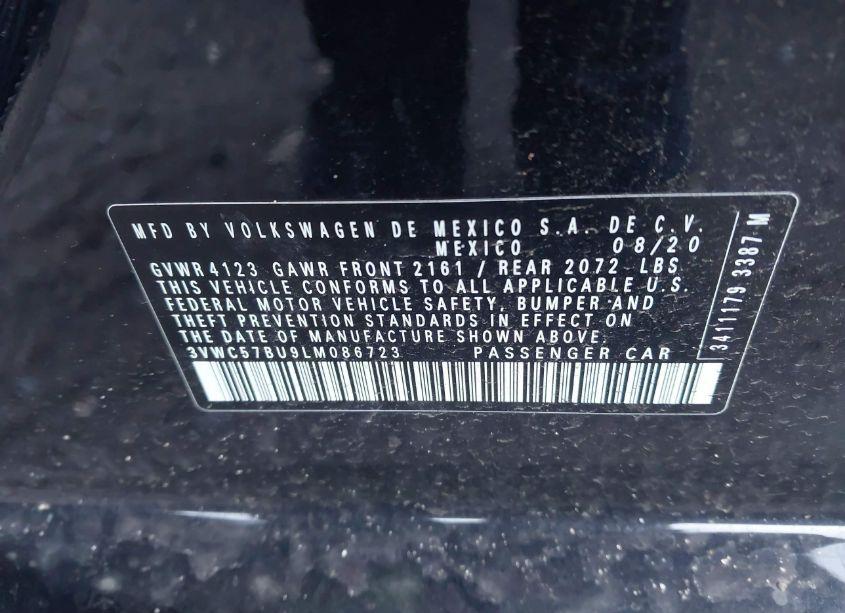Photo 9 of 2020 Volkswagen Jetta 1.4T R-LINE/1.4T S/1.4T SE (VIN 3VWC57BU9LM086723)