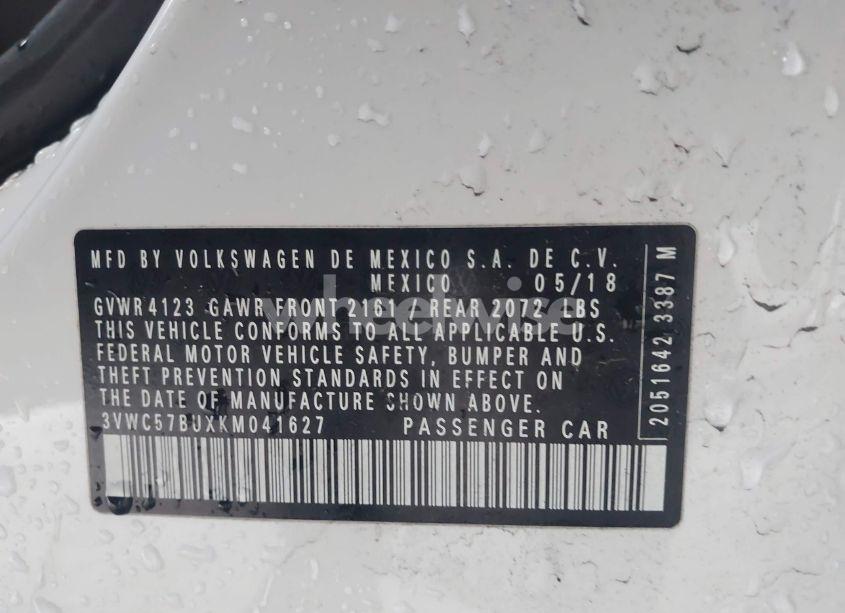 Photo 9 of 2019 Volkswagen Jetta 1.4T R-LINE/1.4T S/1.4T SE (VIN 3VWC57BUXKM041627)