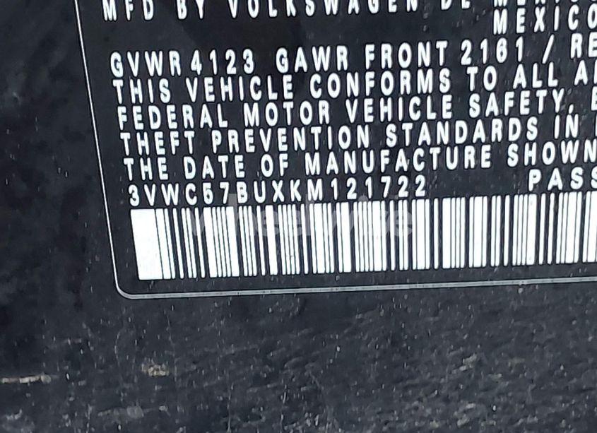 Photo 9 of 2019 Volkswagen Jetta 1.4T R-LINE/1.4T S/1.4T SE (VIN 3VWC57BUXKM121722)