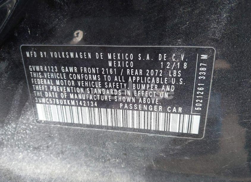 Photo 9 of 2019 Volkswagen Jetta 1.4T R-LINE/1.4T S/1.4T SE (VIN 3VWC57BUXKM142134)