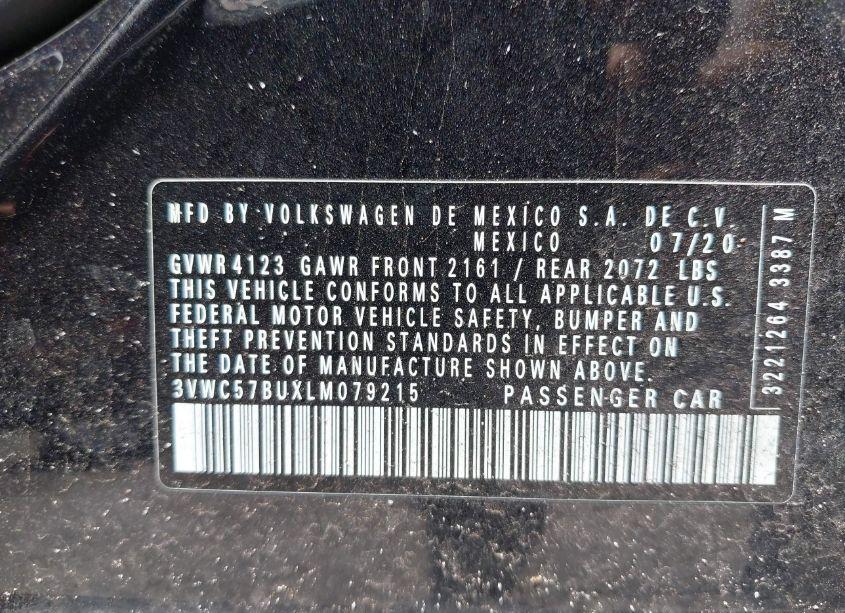 Photo 9 of 2020 Volkswagen Jetta 1.4T R-LINE/1.4T S/1.4T SE (VIN 3VWC57BUXLM079215)