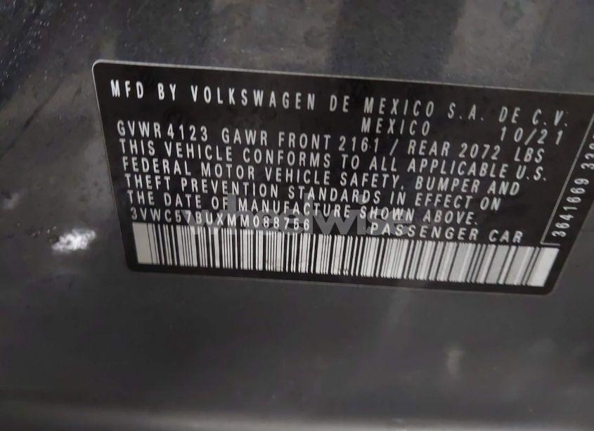 Photo 9 of 2021 Volkswagen Jetta 1.4T R-LINE/1.4T S/1.4T SE (VIN 3VWC57BUXMM088756)