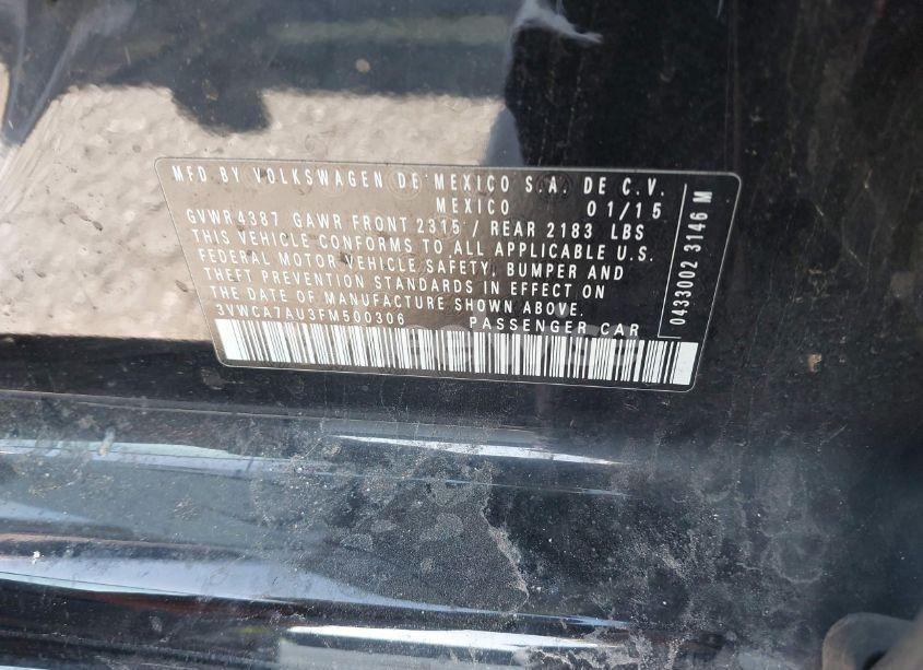 Photo 9 of 2015 Volkswagen Golf SPORTWAGEN TDI SEL 4-DOOR (VIN 3VWCA7AU3FM500306)