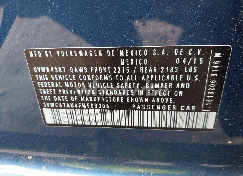 Photo 9 of 2015 Volkswagen Golf SPORTWAGEN TDI SEL 4-DOOR (VIN 3VWCA7AU4FM509306)