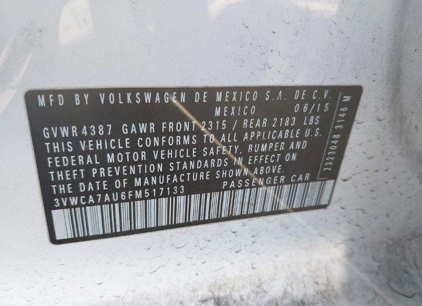 Photo 9 of 2015 Volkswagen Golf SPORTWAGEN TDI SE 4-DOOR (VIN 3VWCA7AU6FM517133)