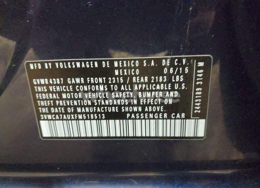 Photo 9 of 2015 Volkswagen Golf SPORTWAGEN TDI SEL 4-DOOR (VIN 3VWCA7AUXFM518513)