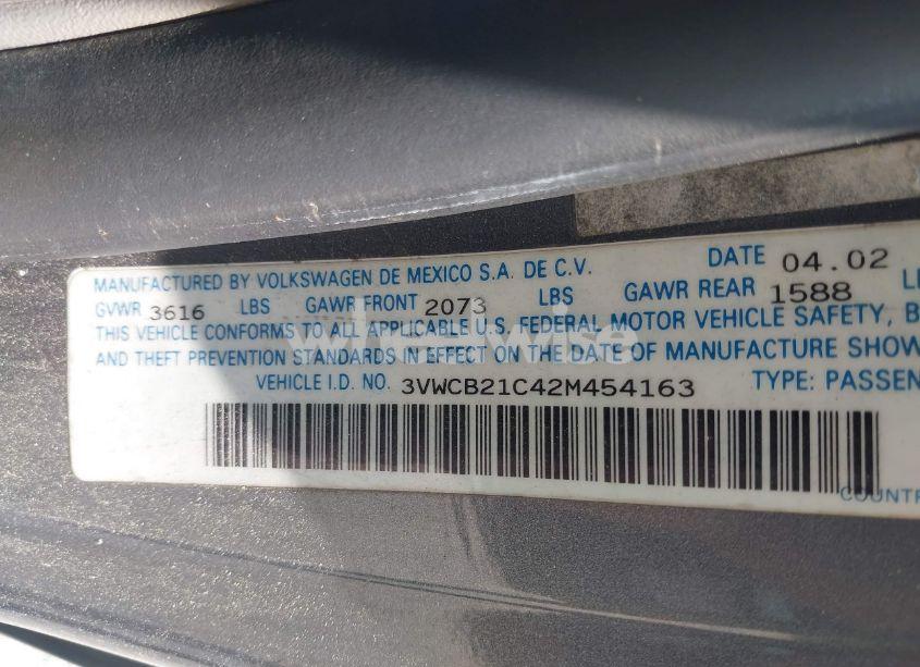 Photo 9 of 2002 Volkswagen New BEETLE GLS (VIN 3VWCB21C42M454163)