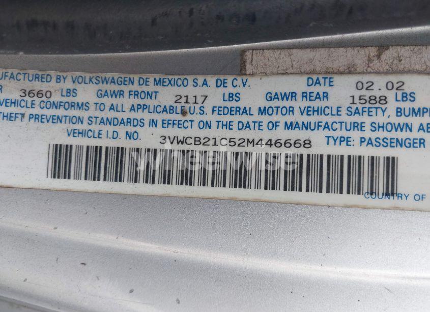 Photo 9 of 2002 Volkswagen New BEETLE GLS (VIN 3VWCB21C52M446668)