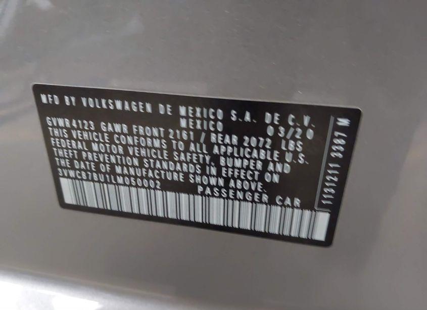 Photo 9 of 2020 Volkswagen Jetta 1.4T R-LINE/1.4T S/1.4T SE (VIN 3VWCB7BU1LM050002)