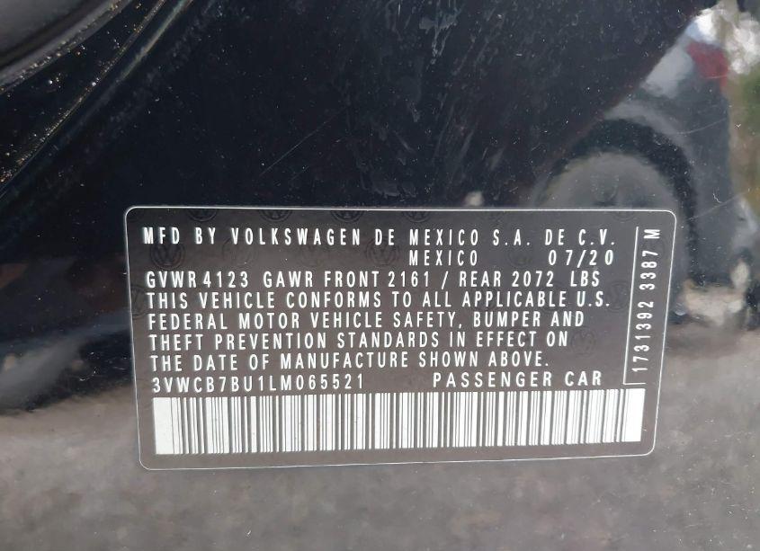 Photo 9 of 2020 Volkswagen Jetta 1.4T R-LINE/1.4T S/1.4T SE (VIN 3VWCB7BU1LM065521)