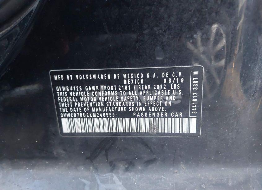 Photo 9 of 2019 Volkswagen Jetta S/SE/R-LINE (VIN 3VWCB7BU2KM246559)