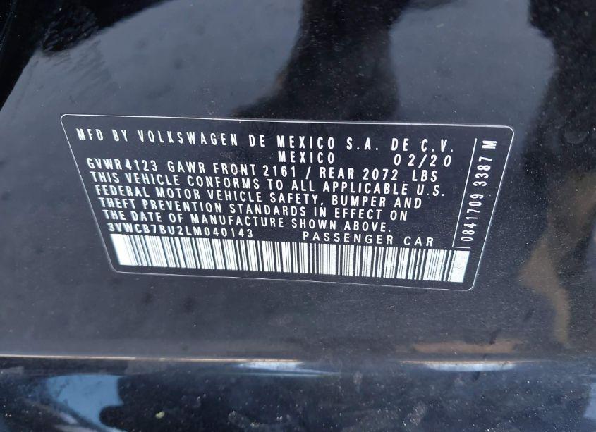 Photo 9 of 2020 Volkswagen Jetta 1.4T R-LINE/1.4T S/1.4T SE (VIN 3VWCB7BU2LM040143)