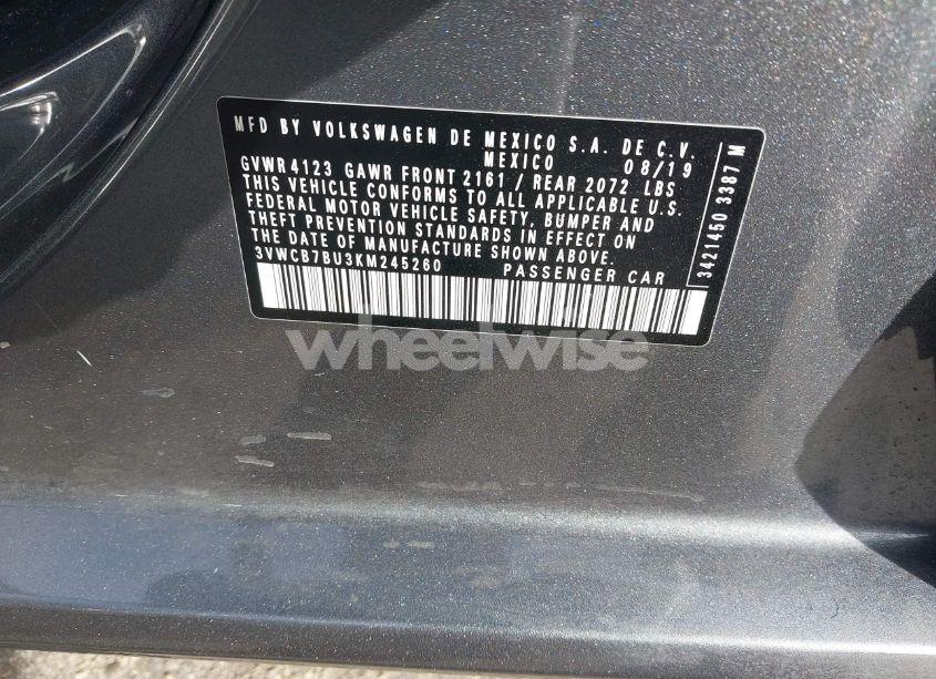 Photo 9 of 2019 Volkswagen Jetta 1.4T R-LINE/1.4T S/1.4T SE (VIN 3VWCB7BU3KM245260)