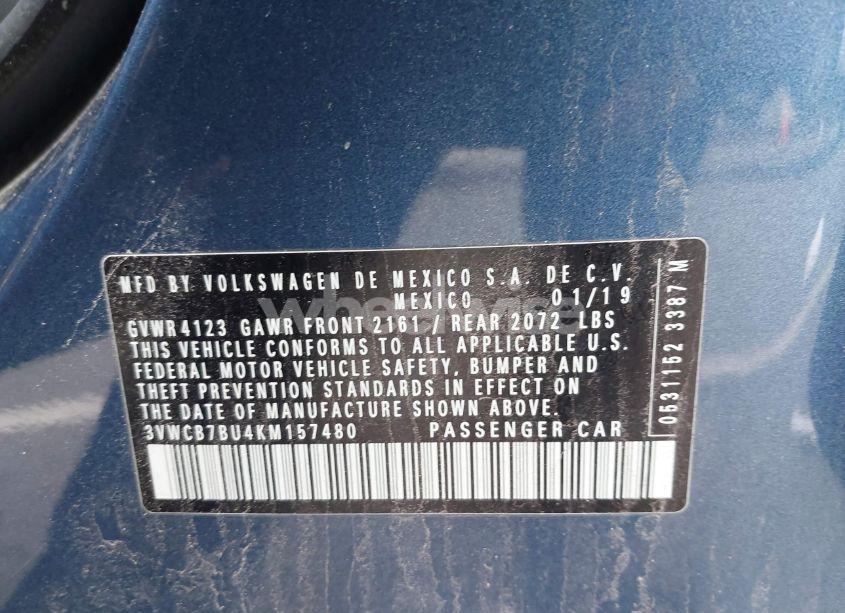 Photo 9 of 2019 Volkswagen Jetta 1.4T R-LINE/1.4T S/1.4T SE (VIN 3VWCB7BU4KM157480)