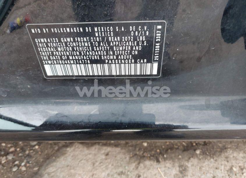 Photo 9 of 2019 Volkswagen Jetta 1.4T R-LINE/1.4T S/1.4T SE (VIN 3VWCB7BU4KM214776)