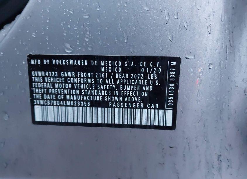 Photo 9 of 2020 Volkswagen Jetta 1.4T R-LINE/1.4T S/1.4T SE (VIN 3VWCB7BU4LM023358)