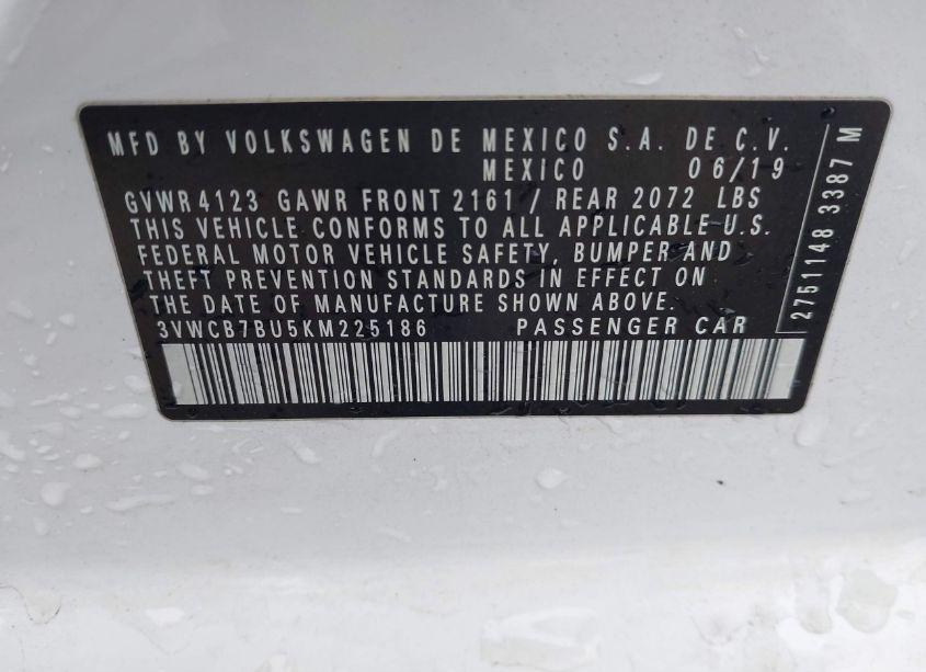 Photo 9 of 2019 Volkswagen Jetta 1.4T R-LINE/1.4T S/1.4T SE (VIN 3VWCB7BU5KM225186)