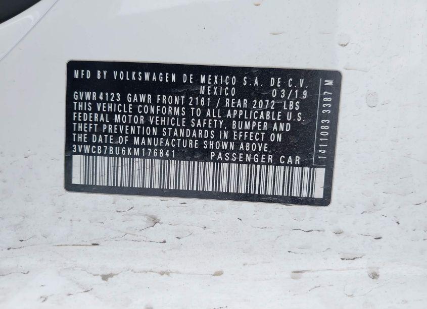 Photo 9 of 2019 Volkswagen Jetta 1.4T R-LINE/1.4T S/1.4T SE (VIN 3VWCB7BU6KM176841)