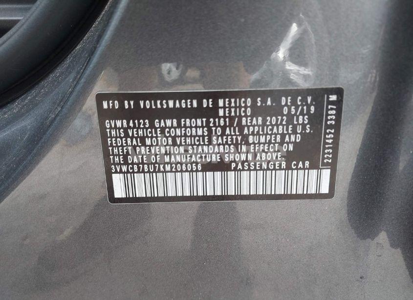 Photo 9 of 2019 Volkswagen Jetta 1.4T R-LINE/1.4T S/1.4T SE (VIN 3VWCB7BU7KM206056)