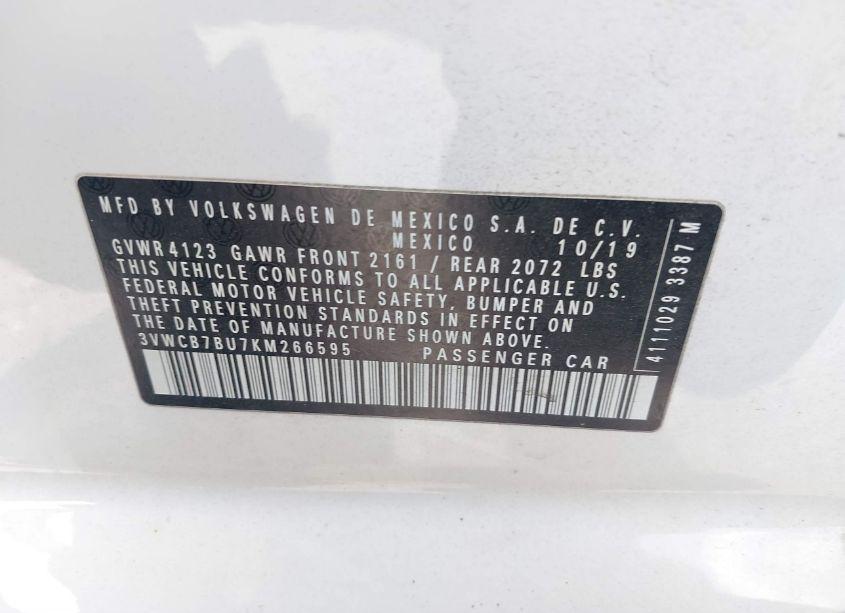 Photo 9 of 2019 Volkswagen Jetta 1.4T R-LINE/1.4T S/1.4T SE (VIN 3VWCB7BU7KM266595)