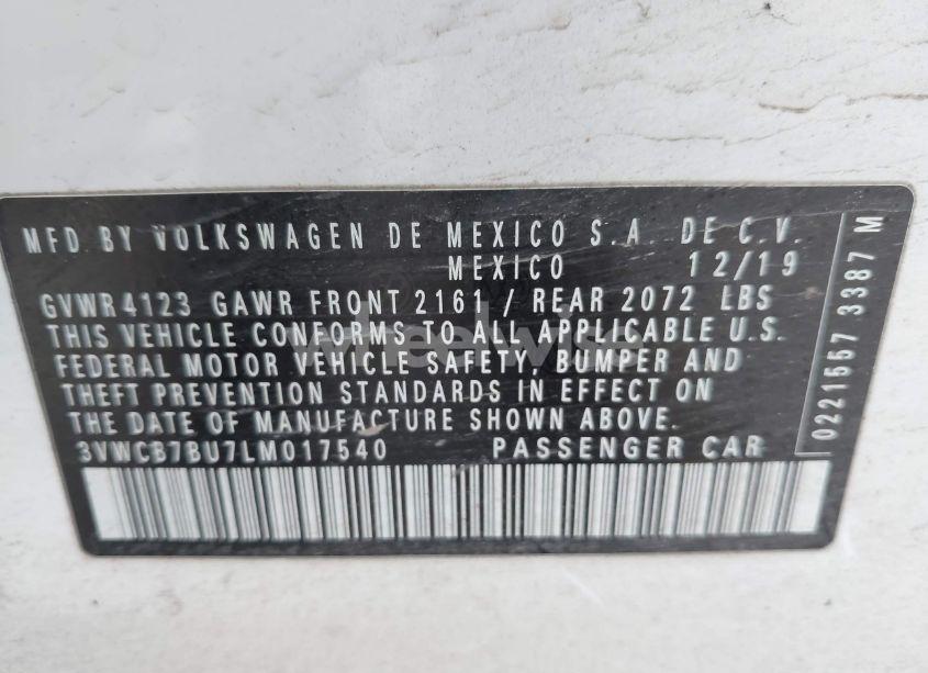 Photo 9 of 2020 Volkswagen Jetta 1.4T R-LINE/1.4T S/1.4T SE (VIN 3VWCB7BU7LM017540)