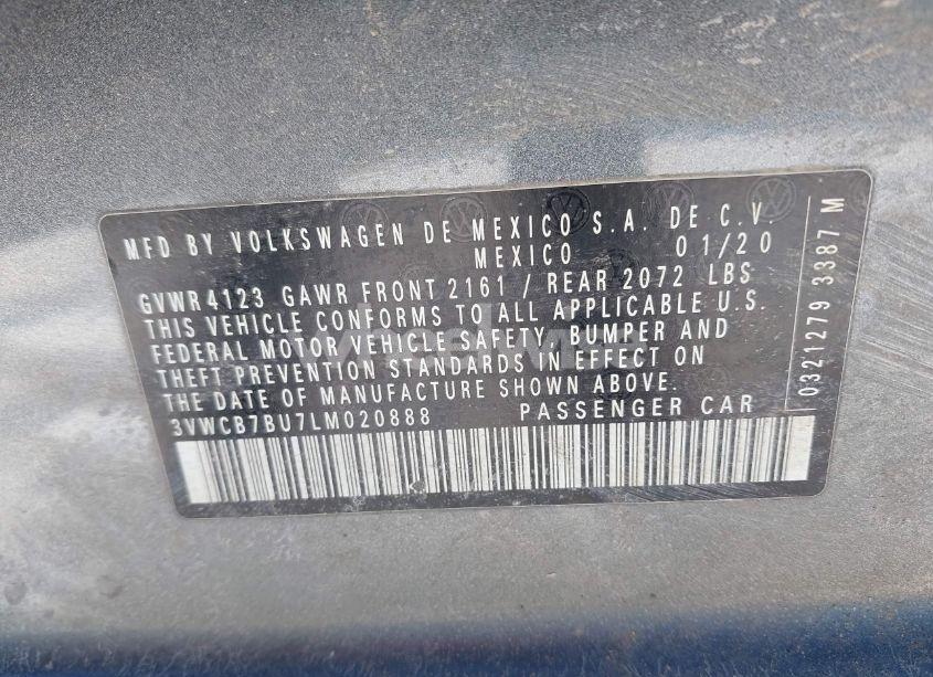 Photo 9 of 2020 Volkswagen Jetta 1.4T R-LINE/1.4T S/1.4T SE (VIN 3VWCB7BU7LM020888)