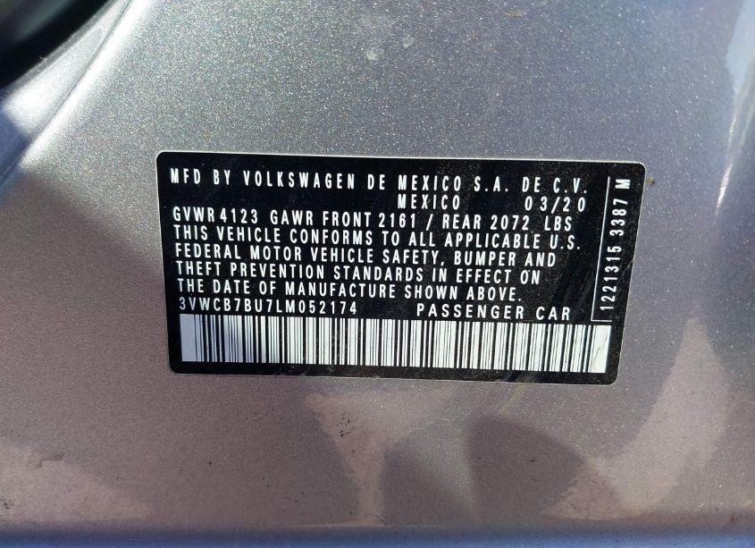 Photo 9 of 2020 Volkswagen Jetta 1.4T R-LINE/1.4T S/1.4T SE (VIN 3VWCB7BU7LM052174)