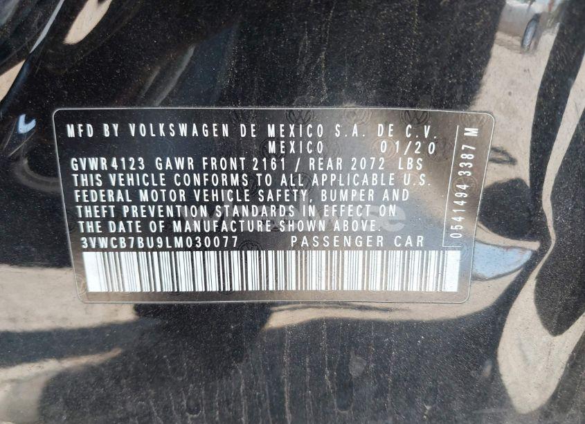 Photo 9 of 2020 Volkswagen Jetta 1.4T R-LINE/1.4T S/1.4T SE (VIN 3VWCB7BU9LM030077)