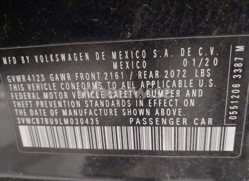 Photo 9 of 2020 Volkswagen Jetta 1.4T R-LINE/1.4T S/1.4T SE (VIN 3VWCB7BU9LM030435)