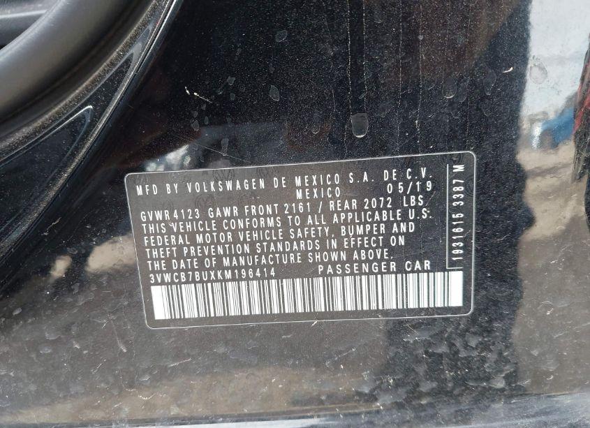 Photo 9 of 2019 Volkswagen Jetta 1.4T R-LINE/1.4T S/1.4T SE (VIN 3VWCB7BUXKM196414)