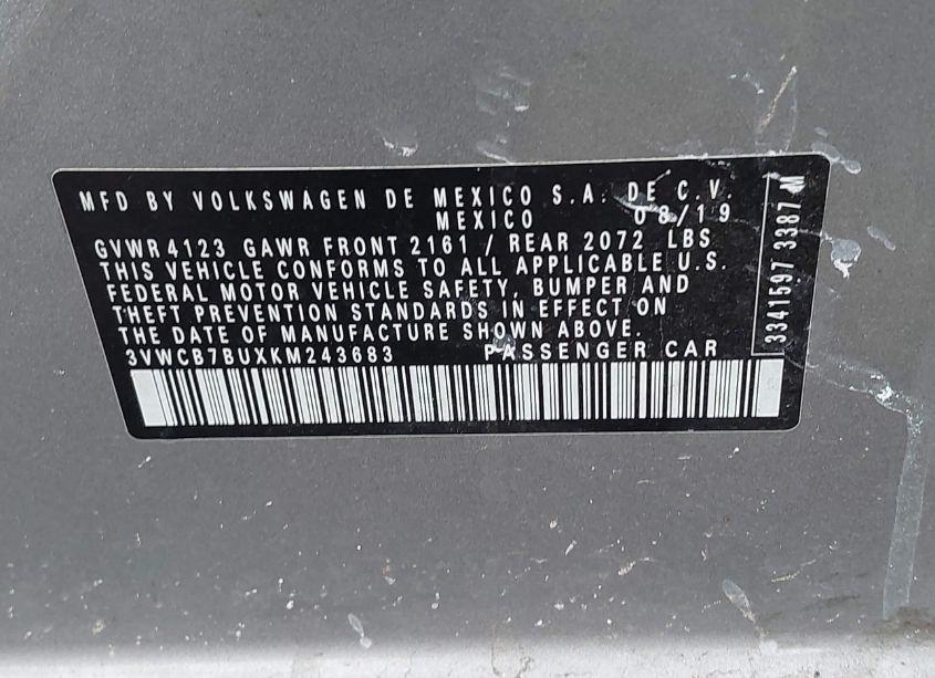 Photo 9 of 2019 Volkswagen Jetta 1.4T R-LINE/1.4T S/1.4T SE (VIN 3VWCB7BUXKM243683)