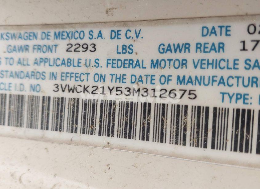 Photo 9 of 2003 Volkswagen New BEETLE GLS (VIN 3VWCK21Y53M312675)