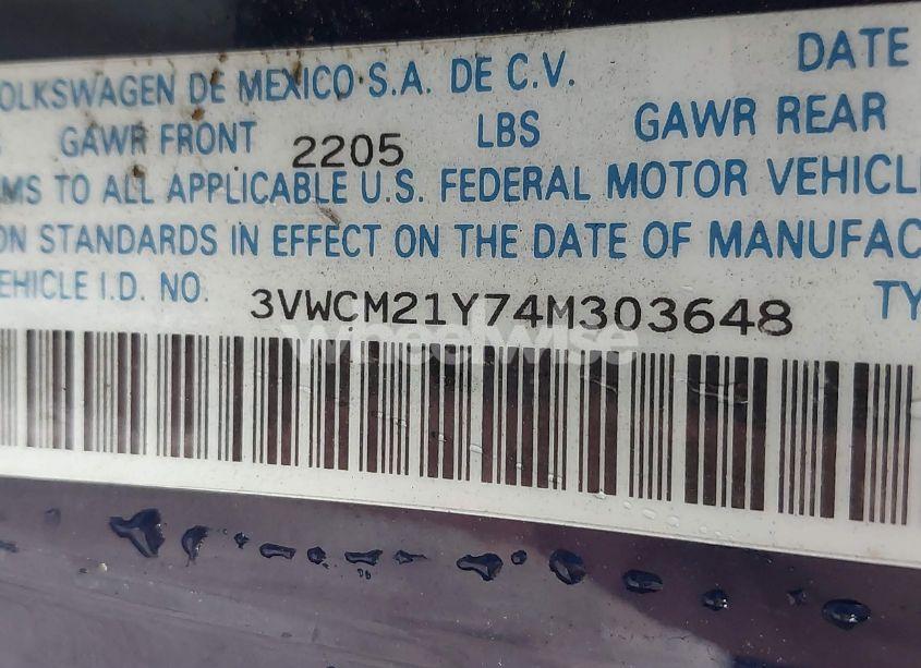 Photo 9 of 2004 Volkswagen New BEETLE GLS (VIN 3VWCM21Y74M303648)