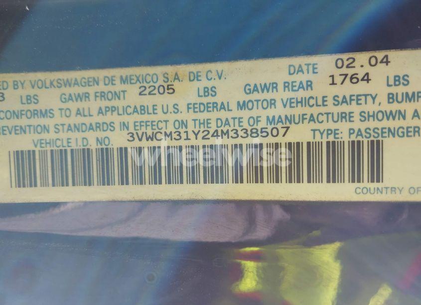 Photo 9 of 2004 Volkswagen New BEETLE GLS (VIN 3VWCM31Y24M338507)