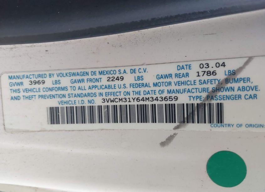 Photo 9 of 2004 Volkswagen New BEETLE GLS (VIN 3VWCM31Y64M343659)